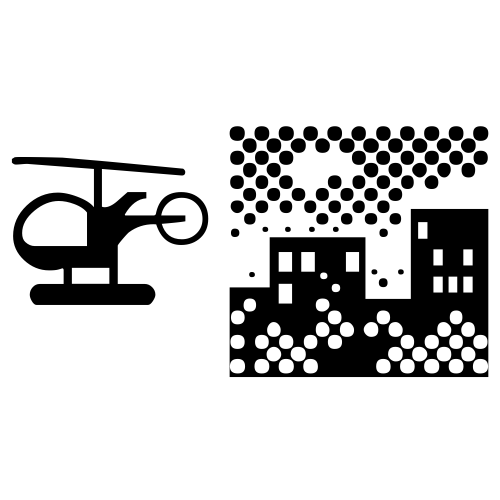 🚁🌁 Emoji Domain black and white Symbola rendering